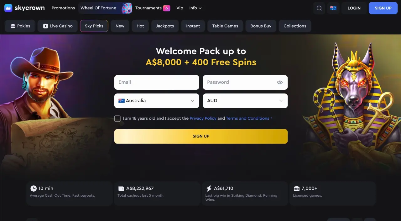 SkyCrown Casino official logo – a premium online gaming platform